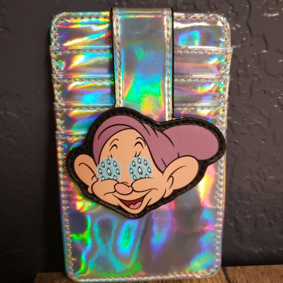 Buckle Down Disney's Snow White Dopey Diamond Eyes ID Card Holder Iridescent NEW - Picture 1 of 2